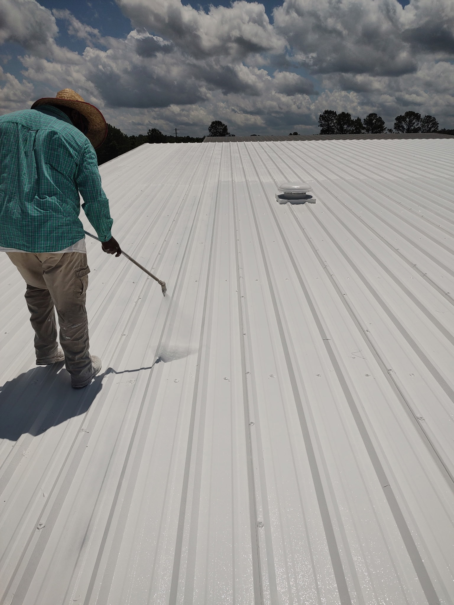 TPO roof coating completed