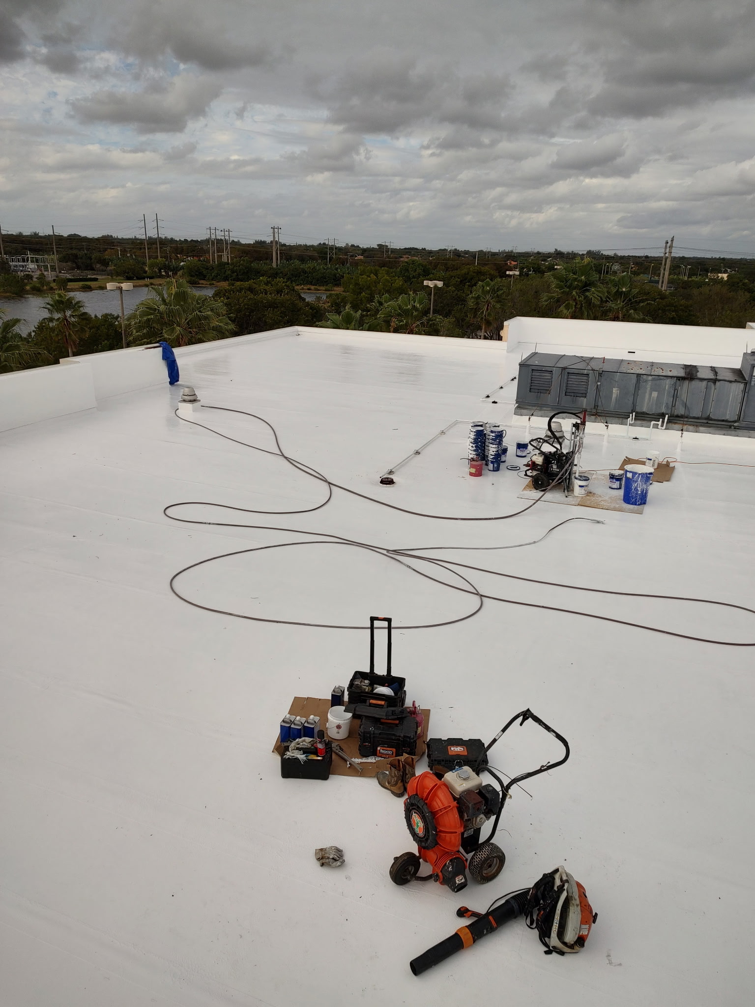 Commercial TPO roof coating - completed project